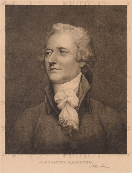 Alexander Hamilton, 1895. Albert Rosenthal (American, 1863-1939). Engraving