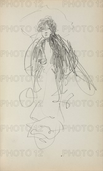 Italian Sketchbook: Standing Woman (page 219), 1898-1899. Maurice Prendergast (American, 1858-1924). Pencil; sheet: 16.7 x 10.8 cm (6 9/16 x 4 1/4 in.).