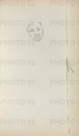 Italian Sketchbook: Head of a Man (page 221), 1898-1899. Maurice Prendergast (American, 1858-1924). Pencil; sheet: 16.7 x 10.8 cm (6 9/16 x 4 1/4 in.).