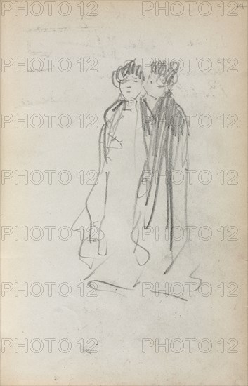 Italian Sketchbook: Two Standing Women (page 4), 1898-1899. Maurice Prendergast (American, 1858-1924). Pencil; sheet: 16.7 x 10.8 cm (6 9/16 x 4 1/4 in.).