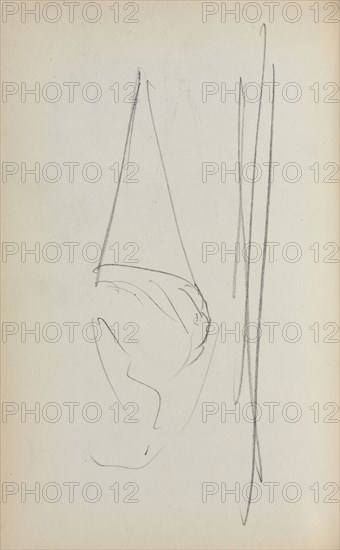 Italian Sketchbook: Sail (page 69), 1898-1899. Maurice Prendergast (American, 1858-1924). Pencil; sheet: 16.7 x 10.8 cm (6 9/16 x 4 1/4 in.).