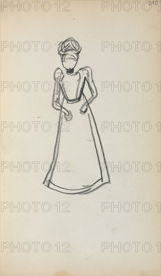 Italian Sketchbook: Standing Woman (page 240), 1898-1899. Maurice Prendergast (American, 1858-1924). Pencil; sheet: 16.7 x 10.8 cm (6 9/16 x 4 1/4 in.).