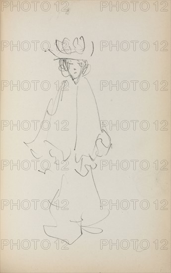 Italian Sketchbook: Standing Woman (page 147), 1898-1899. Maurice Prendergast (American, 1858-1924). Pencil; sheet: 16.7 x 10.8 cm (6 9/16 x 4 1/4 in.).