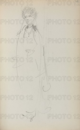 Italian Sketchbook: Standing Woman (page 72), 1898-1899. Maurice Prendergast (American, 1858-1924). Pencil; sheet: 16.7 x 10.8 cm (6 9/16 x 4 1/4 in.).