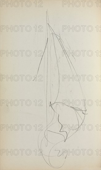 Italian Sketchbook: Sail (page 73), 1898-1899. Maurice Prendergast (American, 1858-1924). Pencil; sheet: 16.7 x 10.8 cm (6 9/16 x 4 1/4 in.).
