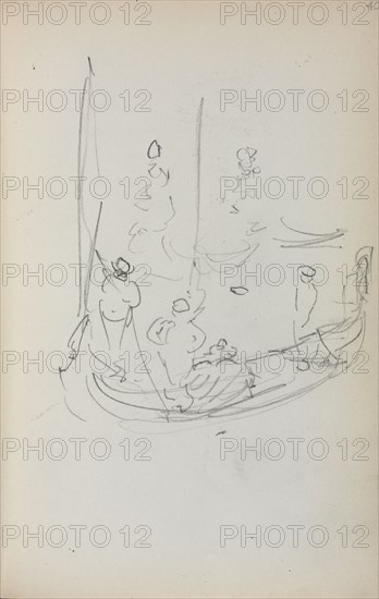Italian Sketchbook: Gondola (page 40), 1898-1899. Maurice Prendergast (American, 1858-1924). Pencil; sheet: 16.7 x 10.8 cm (6 9/16 x 4 1/4 in.).