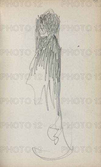 Italian Sketchbook: Standing Woman in profile (page 48), 1898-1899. Maurice Prendergast (American, 1858-1924). Pencil; sheet: 16.7 x 10.8 cm (6 9/16 x 4 1/4 in.).