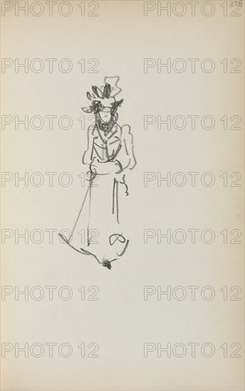 Italian Sketchbook: Standing Woman ( page 118), 1898-1899. Maurice Prendergast (American, 1858-1924). Pencil; sheet: 16.7 x 10.8 cm (6 9/16 x 4 1/4 in.).