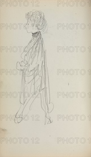 Italian Sketchbook: Standing Woman in Profile (page 51), 1898-1899. Maurice Prendergast (American, 1858-1924). Pencil; sheet: 16.7 x 10.8 cm (6 9/16 x 4 1/4 in.).