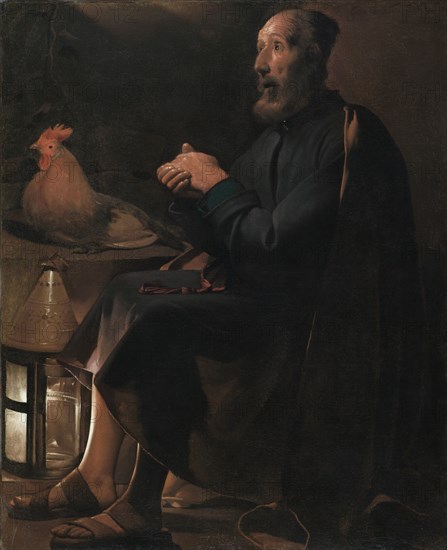 Saint Peter Repentant, 1645. Georges de La Tour (French, 1593-1652). Oil on canvas; framed: 140.3 x 119.1 x 7 cm (55 1/4 x 46 7/8 x 2 3/4 in.); unframed: 114 x 95 cm (44 7/8 x 37 3/8 in.).