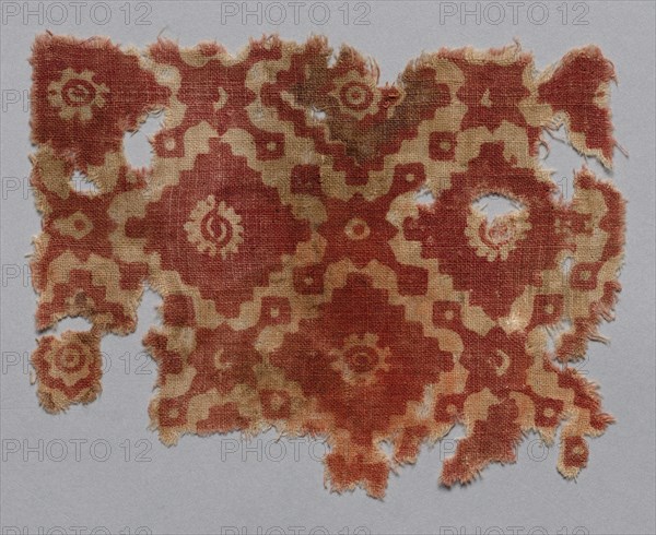 Fragment, 1100s - 1300s. India, 12th-14th century. Plain cloth, resist dyed; cotton; overall: 16.5 x 13.1 cm (6 1/2 x 5 3/16 in.)