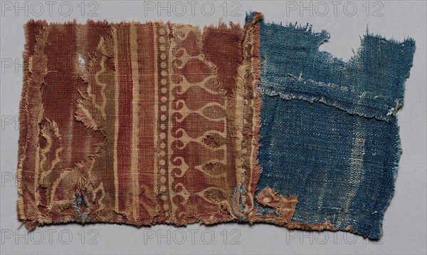 Fragment, 1100s - 1300s. India, 12th-14th century. Plain cloth, resist dyed; cotton; overall: 20 x 10.5 cm (7 7/8 x 4 1/8 in.).