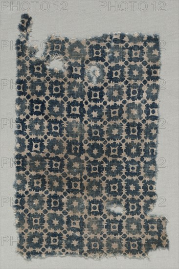 Fragment, 1100s - 1300s. India, 12th-14th century. Plain cloth, resist dyed; cotton; overall: 29.3 x 17.2 cm (11 9/16 x 6 3/4 in.).