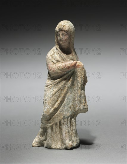 Figurine, 300-100 BC. South Italy, Tarentum, 3rd - 2nd Century BC. Terracotta; overall: 11.5 cm (4 1/2 in.).