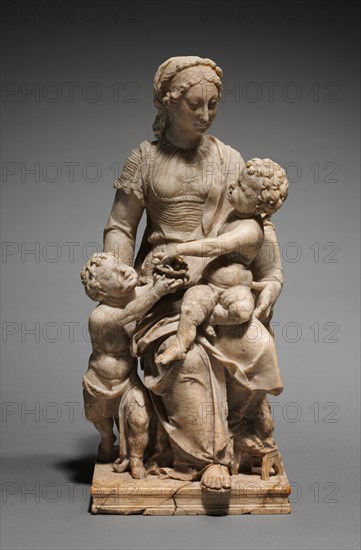 Charity, c. 1550-1600. Franco-Flemish, second half 16th century. Alabaster; overall: 29.9 x 14 x 14 cm (11 3/4 x 5 1/2 x 5 1/2 in.).