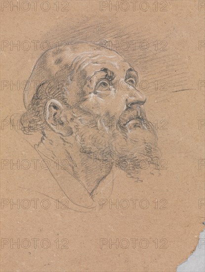 Verona Sketchbook: Monk (page 25), 1760. Francesco Lorenzi (Italian, 1723-1787). Black chalk with white heightening ; sheet: 32 x 23 cm (12 5/8 x 9 1/16 in.).