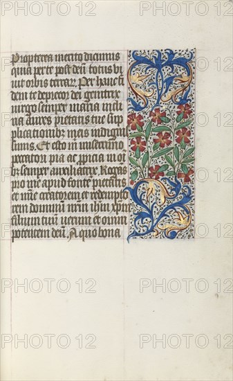 Book of Hours (Use of Rouen): fol. 24r, c. 1470. Master of the Geneva Latini (French, active Rouen, 1460-80). Ink, tempera, and gold on vellum; codex: 19.5 x 13.1 cm (7 11/16 x 5 3/16 in.)