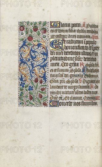 Book of Hours (Use of Rouen): fol. 69v, c. 1470. Master of the Geneva Latini (French, active Rouen, 1460-80). Ink, tempera, and gold on vellum; codex: 19.5 x 13.1 cm (7 11/16 x 5 3/16 in.).