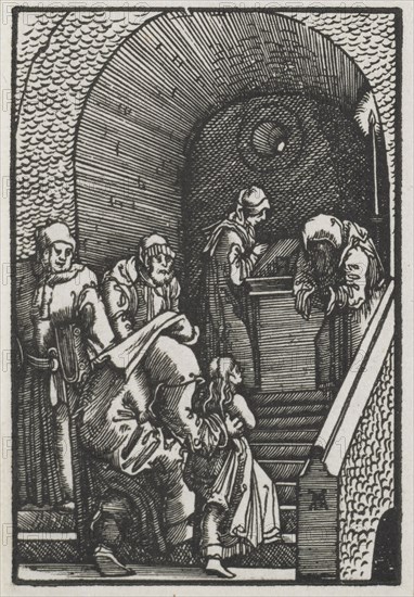 The Fall and Redemption of Man: The Presentation of the Virgin in the Temple, 1515. Albrecht Altdorfer (German, c. 1480-1538). Woodcut