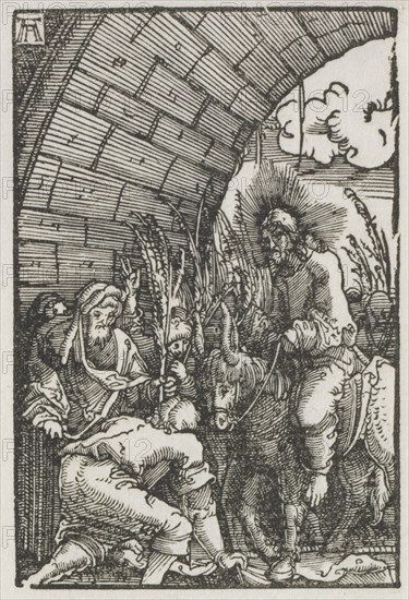 The Fall and Redemption of Man:  The Entry into Jerusalem, c. 1515. Albrecht Altdorfer (German, c. 1480-1538). Woodcut