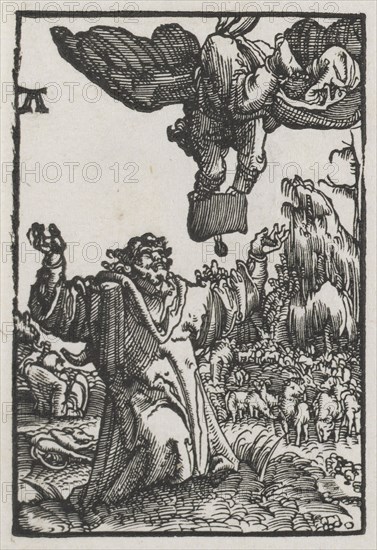 The Fall and Redemption of Man:  The Message of the Angel to Joachim, 1515. Albrecht Altdorfer (German, c. 1480-1538). Woodcut