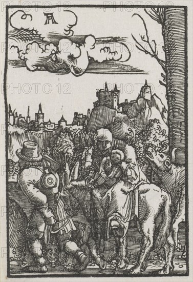 The Fall and Redemption of Man:  The Flight into Egypt, c. 1515. Albrecht Altdorfer (German, c. 1480-1538). Woodcut
