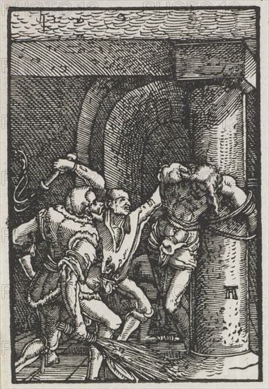 The Fall and Redemption of Man: Flagellation of Christ, c. 1515. Albrecht Altdorfer (German, c. 1480-1538). Woodcut