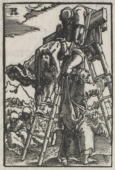 The Fall and Redemption of Man: Descent from the Cross, c. 1515. Albrecht Altdorfer (German, c. 1480-1538). Woodcut
