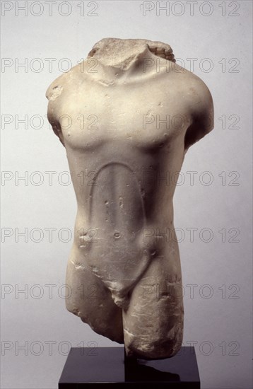 Kouros, 2nd quarter 6th Century BC. Greece, 2nd quarter 6th Century BC. Marble; overall: 62.5 cm (24 5/8 in.).