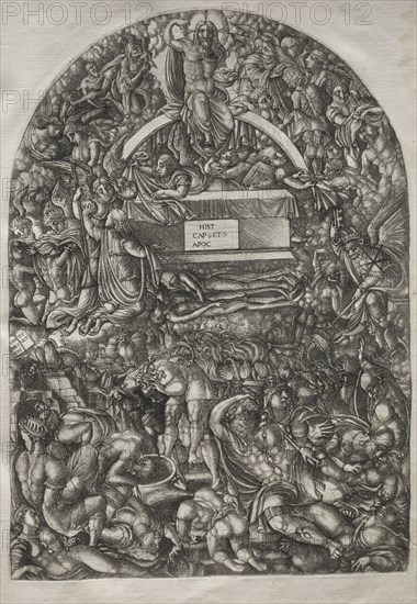 The Apocalypse:  A Star Falls and Makes Hell to Open, 1546-1556. Jean Duvet (French, 1485-1561). Engraving