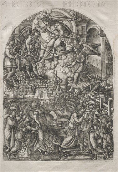 The Apocalypse:  The Winepress of the Wrath of God, 1546-1556. Jean Duvet (French, 1485-1561). Engraving