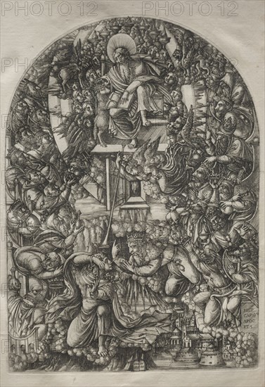 The Apocalypse:  St. John Summoned to Heaven, 1546-1556. Jean Duvet (French, 1485-1561). Engraving