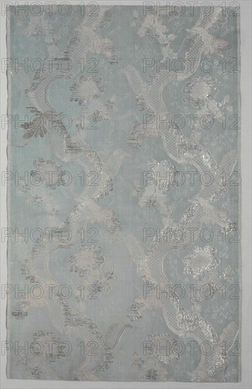 Length of Textile, 1723-1774. France, 18th century, Period of Louis XV (1723-1774). Plain compound cloth, brocaded; silk; overall: 88.6 x 54.6 cm (34 7/8 x 21 1/2 in.).
