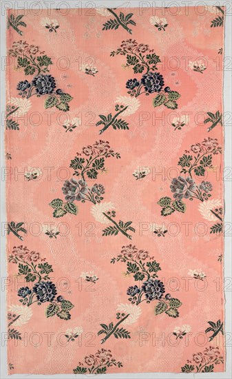 Length of Textile, 1723-1774. France, 18th century, Period of Louis XV (1723-1774). Brocade, silk; overall: 88.3 x 53.3 cm (34 3/4 x 21 in.)