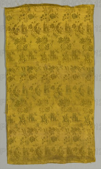Silk Fragment, 18th century. Spain, 18th century. Fancy satin: silk; average: 102.9 x 57.2 cm (40 1/2 x 22 1/2 in.).