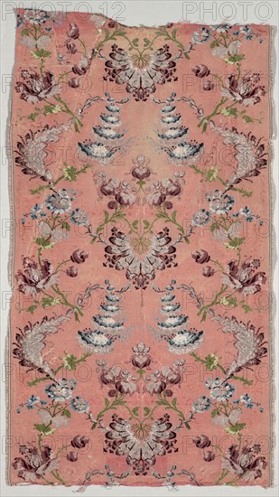 Length of Textile, 1723-1774. France, 18th century, Period of Louis XV (1723-1774). Brocade; silk and metal; overall: 100.7 x 54.6 cm (39 5/8 x 21 1/2 in.).