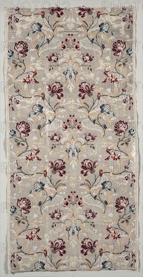 Length of Textile, 1723-1774. France, 18th century, Period of Louis XV (1723-1774). Brocade; silk and metal; overall: 108 x 54 cm (42 1/2 x 21 1/4 in.).