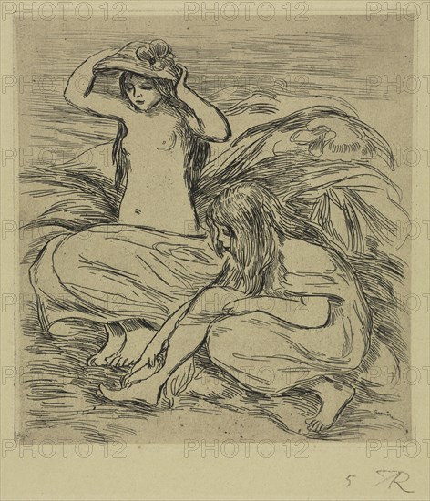 The Two Bathers, 1895. Pierre-Auguste Renoir (French, 1841-1919). Etching; sheet: 58.9 x 42.2 cm (23 3/16 x 16 5/8 in.)