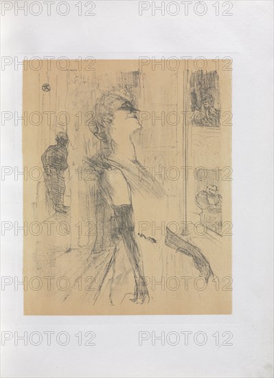Yvette Guilbert-English Series:  Sur la scene, 1898. Henri de Toulouse-Lautrec (French, 1864-1901). Lithograph