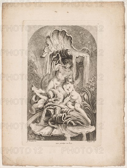 Book of Fountains:  No. 2, c. 1736. Gabriel Huquier (French, 1695-1772), after François Boucher (French, 1703-1770). Etching
