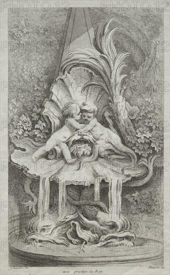 Book of Fountains:  No. 3, c. 1736. Gabriel Huquier (French, 1695-1772), after François Boucher (French, 1703-1770). Etching