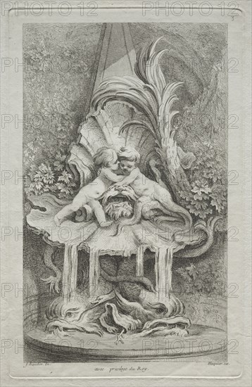 Book of Fountains:  No. 3, c. 1736. Gabriel Huquier (French, 1695-1772), after François Boucher (French, 1703-1770). Etching