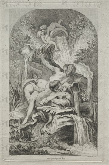 Book of Fountains:  No. 5, c. 1736. Gabriel Huquier (French, 1695-1772), after François Boucher (French, 1703-1770). Etching