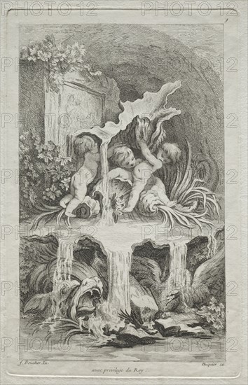 Book of Fountains:  No. 7, c. 1736. Gabriel Huquier (French, 1695-1772), after François Boucher (French, 1703-1770). Etching