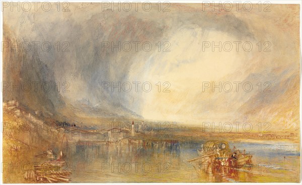 Flüelen, from the Lake of Lucerne, 1845. Joseph Mallord William Turner (British, 1775-1851). Watercolor with gouache and scratch-away; sheet: 29.2 x 47.9 cm (11 1/2 x 18 7/8 in.).