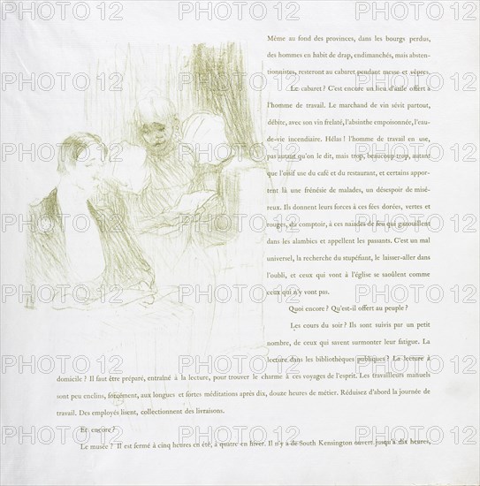 Yvette Guilbert-French Series:  No. 8, 1894. Henri de Toulouse-Lautrec (French, 1864-1901). Lithograph
