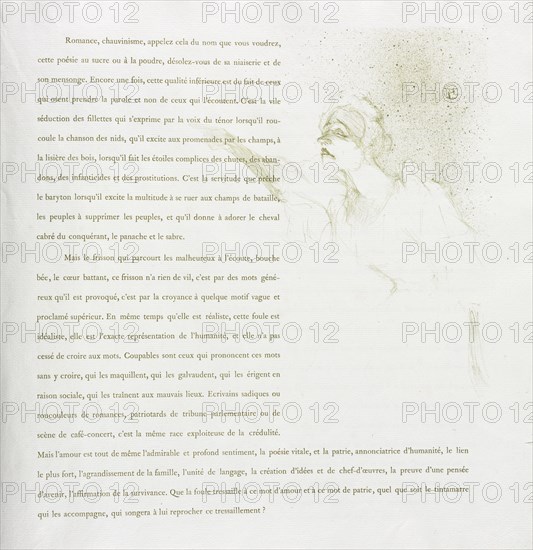 Yvette Guilbert-French Series:  No. 12, 1894. Henri de Toulouse-Lautrec (French, 1864-1901). Lithograph