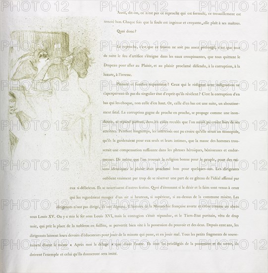 Yvette Guilbert-French Series:  No. 13, 1894. Henri de Toulouse-Lautrec (French, 1864-1901). Lithograph