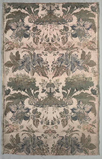 Length of Brocaded Silk, 1700s. Italy, 18th century. Brocade; silk and metal; average: 89.2 x 57.2 cm (35 1/8 x 22 1/2 in.)
