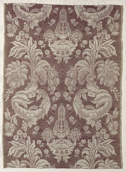 Length of Textile, early 1700s. France or Italy, early 18th century. Silk with supplementary weft brocading; overall: 81.7 x 56 cm (32 3/16 x 22 1/16 in.).